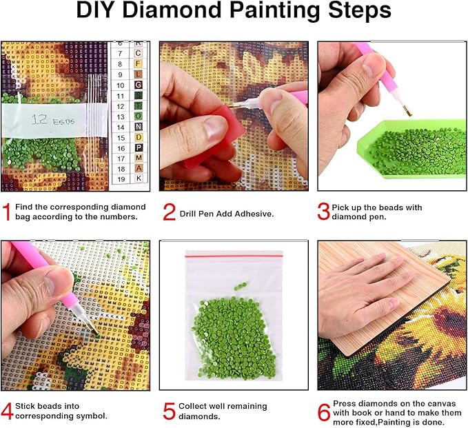 Trexee 5d Diamond Painting By Number Kits For Adults & Kids 12x16 inch Diy Full Drill Color 37