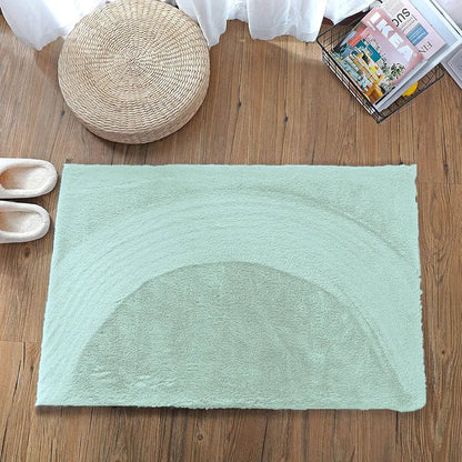 Luxe Home International Rectangular Bath Mat Super Soft Anti Skid Rabbit Fur Mats 40X60 Cm Colour Lime