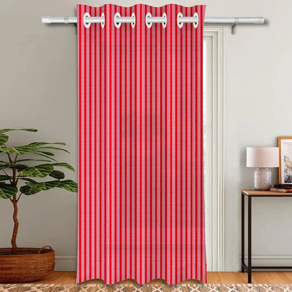 Kuber Industries Door Curtain Sheer Parda for Living Room Lining Net Maroon Colour