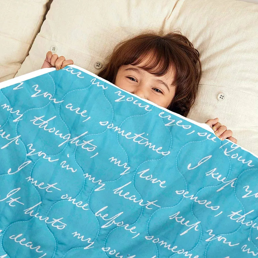 Divine Casa 120 GSM Microfiber Reversible Kids Single Bed Comforter Ultra-Soft Toddler Blanket Colour Blue Topaz
