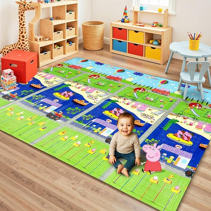 Wembley Peppa Pig Play Mat for Babies 0-12 Months Thick 8MM Baby Play Mat Multicolor