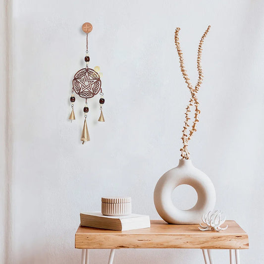 Duli Metal Star Windchime Wall Hanging Feng Shui Hanging Bells