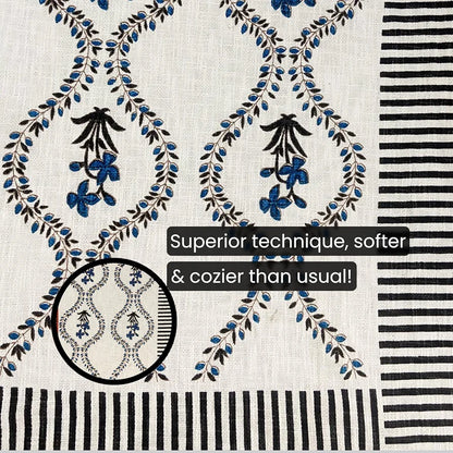 Sajavat Home Hand Knitted Slub Cotton 3 Seater Sofa Throw Colour Alice White