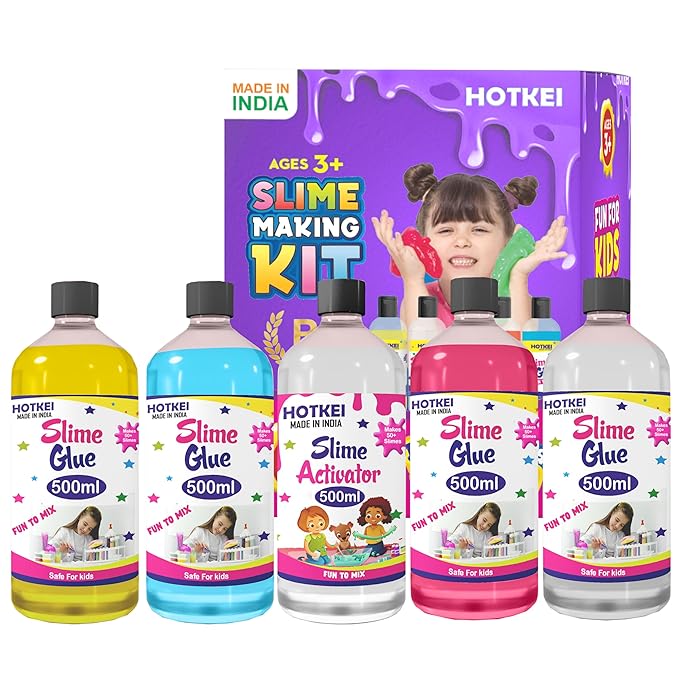 Hotkei Make 100+ slimes Multicolor Scented Diy Magic Toy Making kit - 500 ml Each