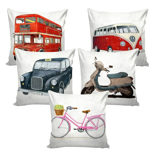 Aerohaven Set of 5 Abstract Hand Made Velvet Throw/Pillow Cushion Covers - CC45