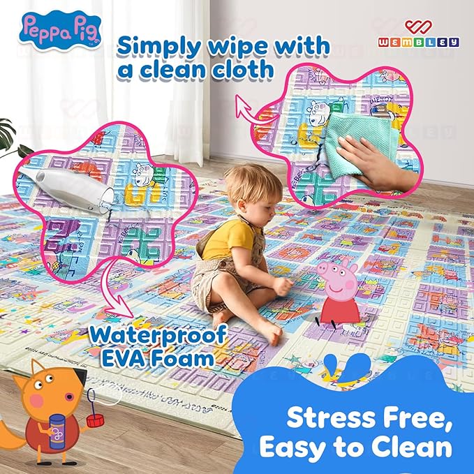 Wembley Peppa Pig Play Mat for Babies 0-12 Months Thick 8MM Baby Play Mat Multicolor