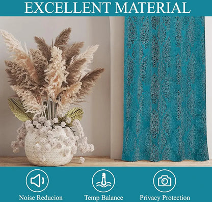 Fresh From Loom Botanical Opaque Window Curtains 6 Feet Long