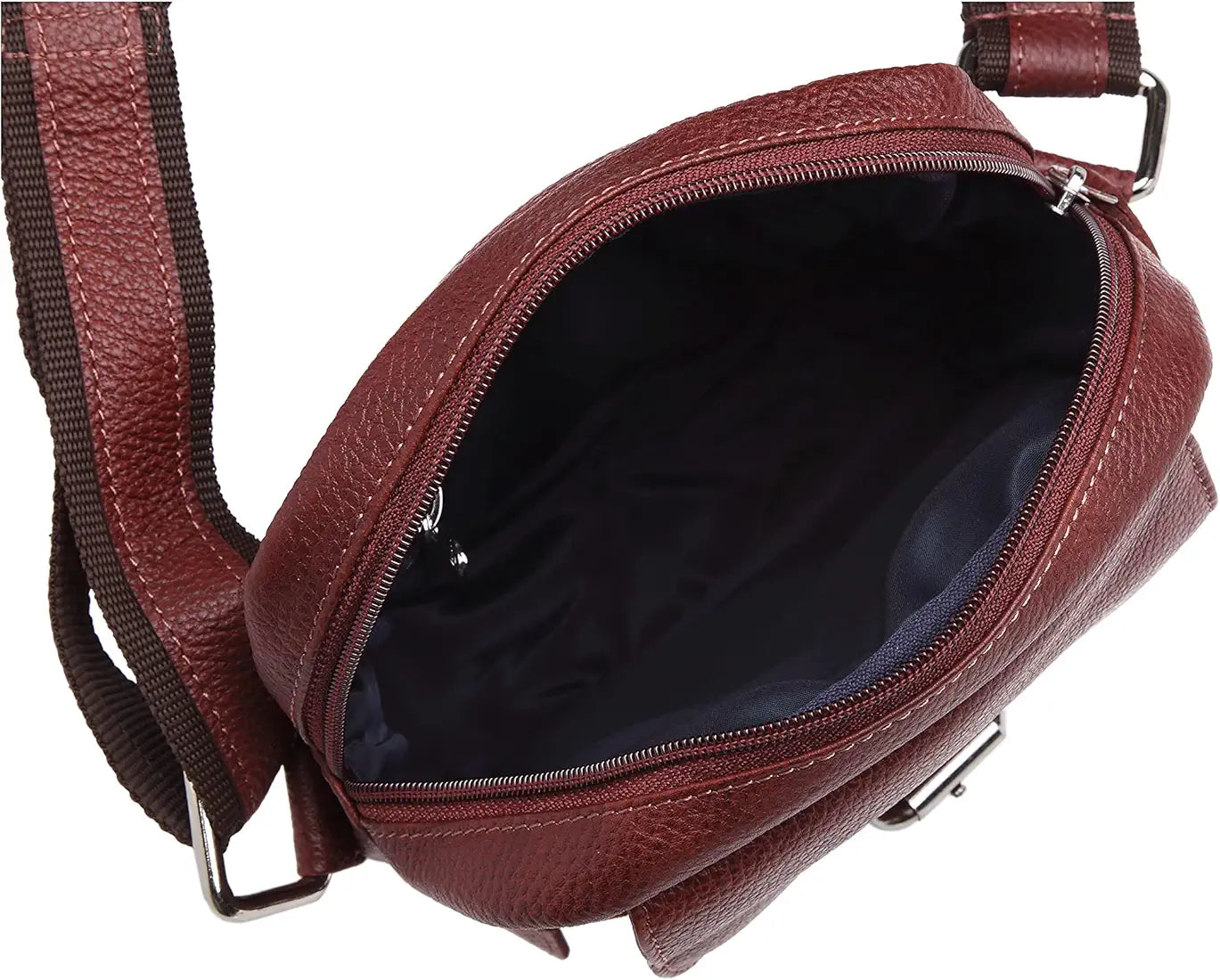 WildHorn Leather Sling Messenger Bag for Men I Multipurpose Crossbody Bag I Travel Bag with Adjustable Strap I Utility Bag I Dimension : L-6 inch W-2.7 inch H-8.5 inch