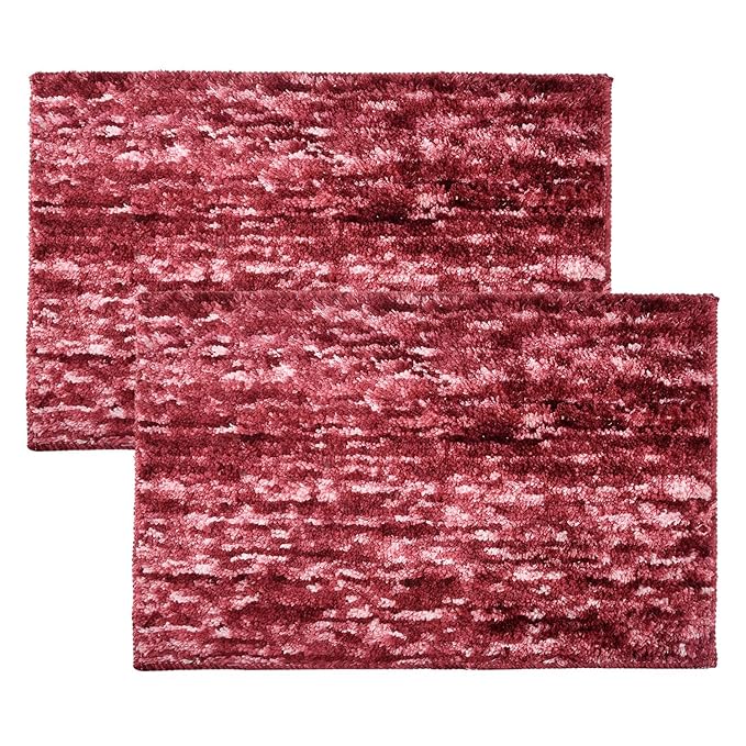 Kuber Industries Multi Riyal Doormat Microfiber Entrance Mat Maroon Colour