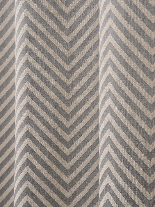 Saral Home Chevron Designer Curtains Grey