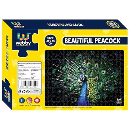 Webby Beautiful Peacock Jigsaw Puzzle 252 Pieces Kids