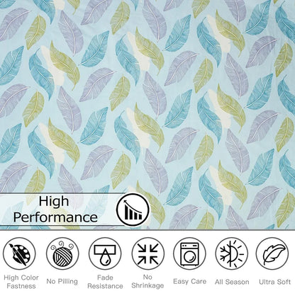 Fresh From Loom Microfiber Soft Cotton Single Size Bedsheet 200 TC Hypoallergenic Soft Bed Sheet with 1 Pillow Cover Aqua Pankh
