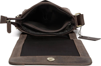 WildHorn Leather Sling Messenger Bag for Men I Multipurpose Crossbody Bag I Travel Bag with Adjustable Strap I IDIMENSION: L- 8 inch H- 10.5 inch W- 2.75 inch