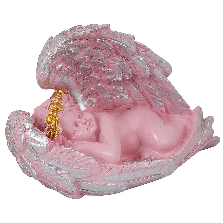 Zart Angel Girl Showpiece for Home Decor Showpiece Angel Pink SHS