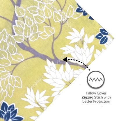 Divine Casa 144 TC Super Soft 100% Cotton Bedsheet for Double Bed  144 Thread Count Floral Lemon Drop