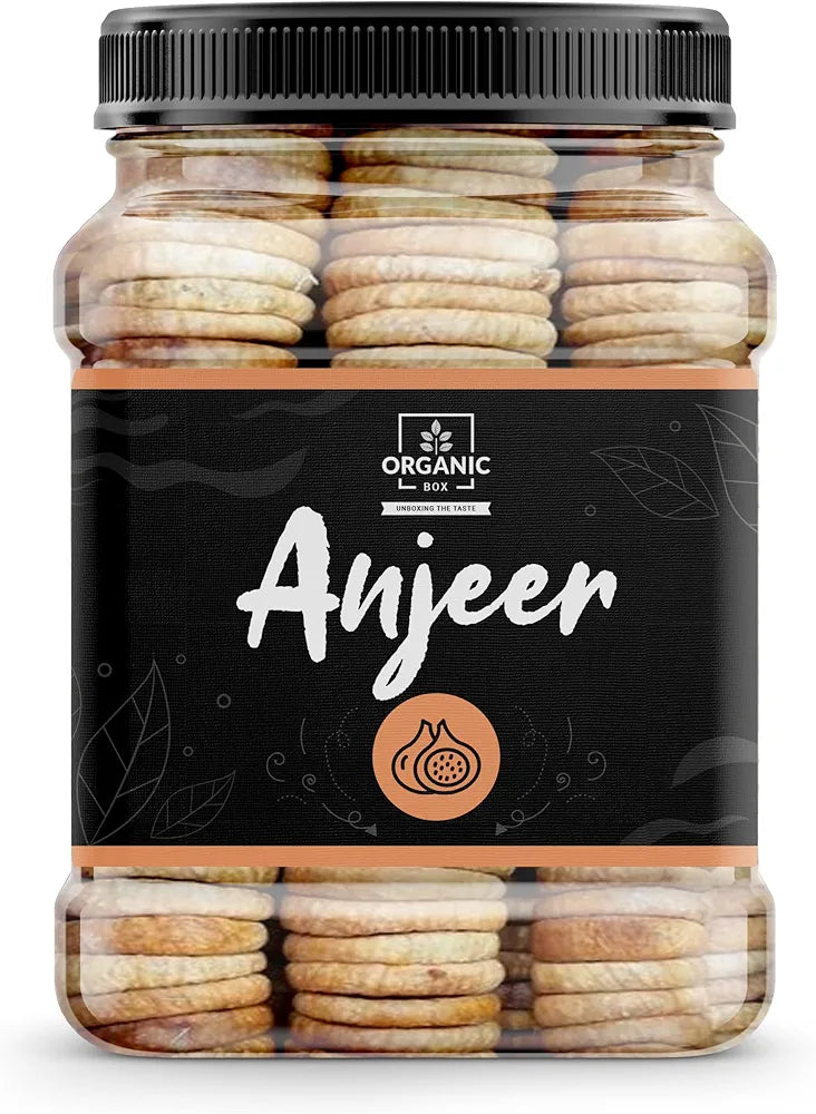 Organic Box Afghani Anjeer Figs  - Afghanistan Dry Anjir  Dry Fruits for Body Mass Loss, Increases Immunity, 500 Gram , 500 Gram) - Diwali Gift Pack