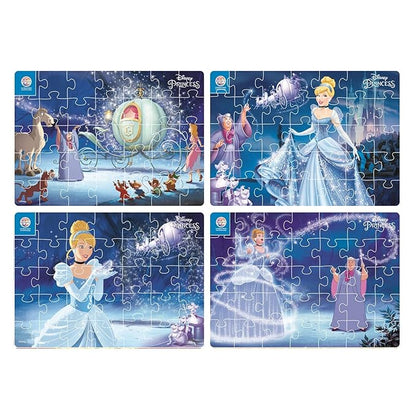 Ratna's 4 in 1 Disney Jigsaw Puzzle 140 Pieces for Kids | 4 Jigsaw Puzzles 35 Pieces Each | Cinderella
