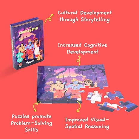Toynama Educational Toys for Kids The Ramayan 25 Pcs Jigsaw Puzzles Ages 3+ Cultural Interactive