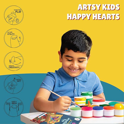 Kalakaram Diy Kerala Mural Jewellery Box Painting Kit | Cultural Education & Indian History Kit | Diy Kit for Kids | Educational Kit for Kids