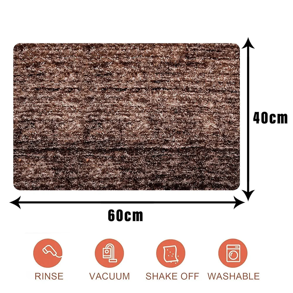 Kuber Industries Door Entrance Mat for Floor Home Entrance Colour Brown