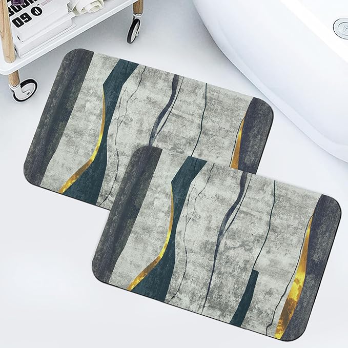 Story@Home Bathroom Mat Aqua Collection Door Mat Anti-Slip Bath Mat Grey Colour