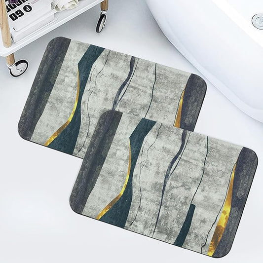 Story@Home Bathroom Mat Aqua Collection Door Mat Anti-Slip Bath Mat Grey Colour