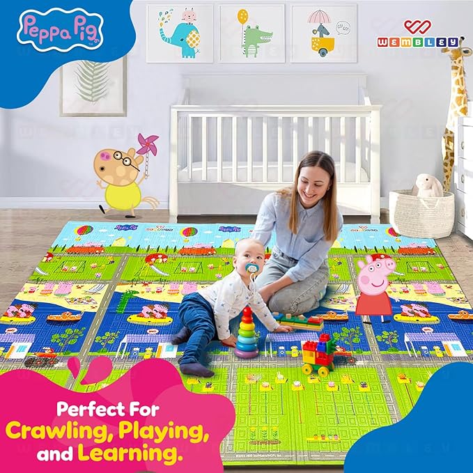Wembley Peppa Pig Play Mat for Babies 0-12 Months Thick 8MM Baby Play Mat Multicolor