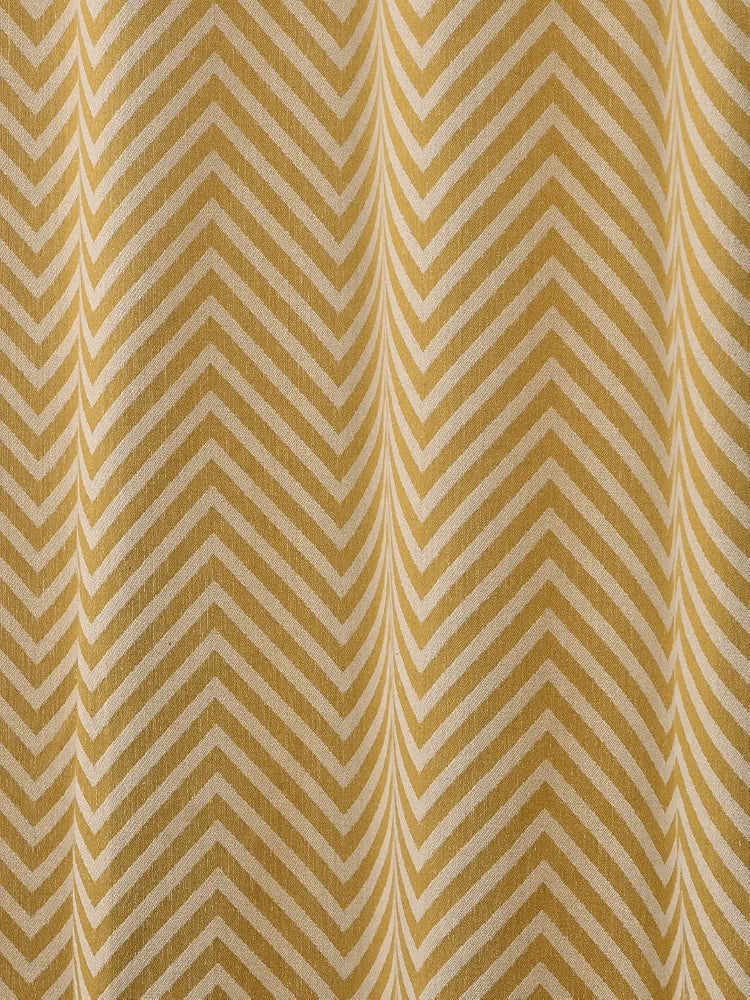 Saral Home Chevron Designer Curtains Colour Yellow