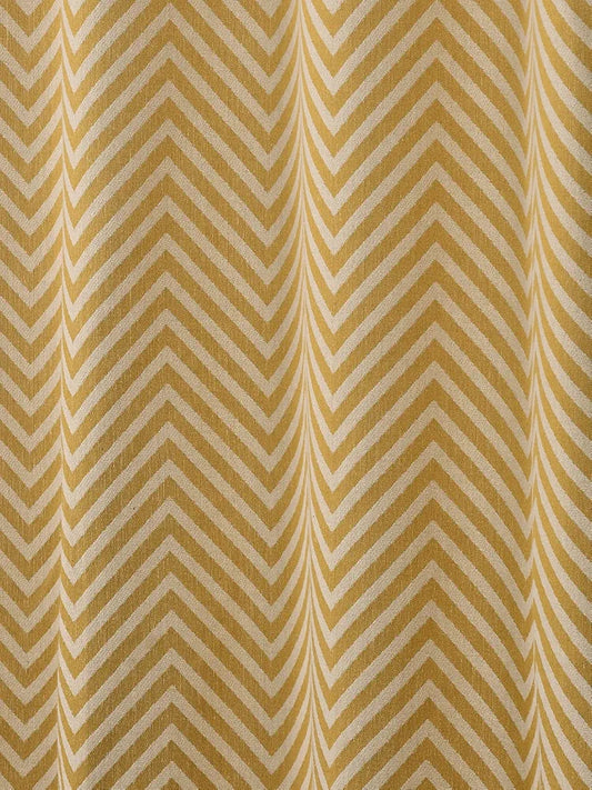 Saral Home Chevron Designer Curtains Colour Yellow