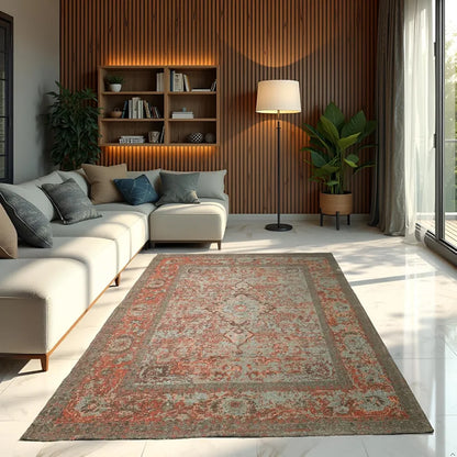 Sajavat Home Cotton Printed Floor Rug Colour Green Multi