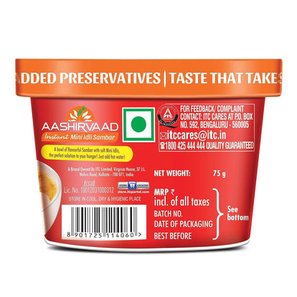 Aashirvaad Instant Mini Idli Sambhar - 75 gms