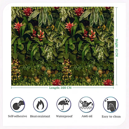 Jaamso Royals Nature Green Peel and Stick 3d Vinyl Wallpaper Nature Wallpaper