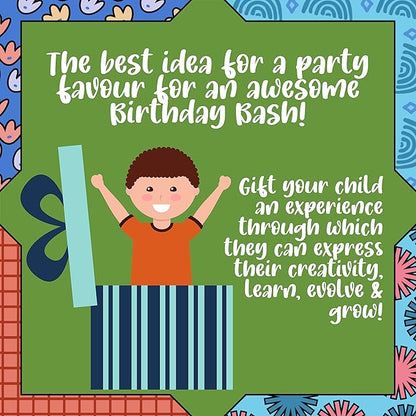 Kalakaram Diy Canvas Painting Kit Featuring a Wooden Frame Canvas Boards With Pre-printed Designs | Diy Painting Kit for Kids