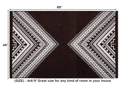 BSB Home Designer Superfine Chenille Carpet Velvet Carpet Area Rug Durries with Fine Gold Yarn for Living Room