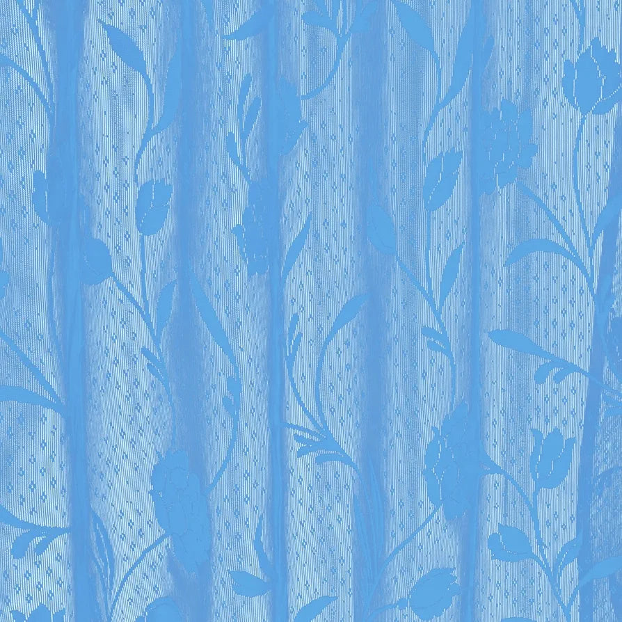 Cloth Fusion Sheer Curtain Door 7 Feet Rose-Aqua