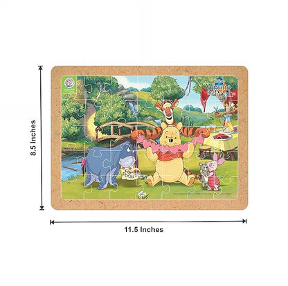Ratnas Disney Wooden Floor Puzzle Winnie the Pooh 35 Pieces Jigsaw Puzzle | for Kids 3+ Years