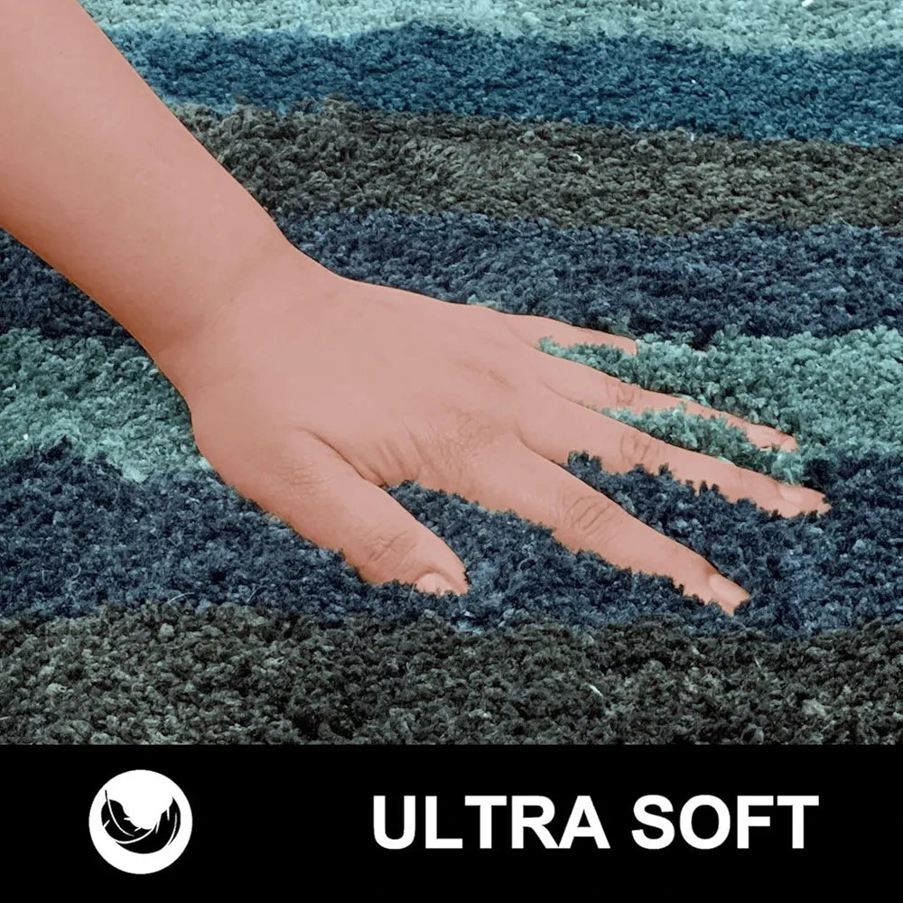 Luxe Home Jericho Doormat 2500 GSM Super Soft Microfiber Anti-Skid Mat Colour Burnt Green 60x90 cm