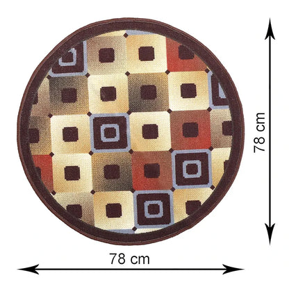 Status Contract Nylon Floor Round Carpet Mats for Living Room Dining Room Bathroom Hall Restaurant with Anti Skid Backing