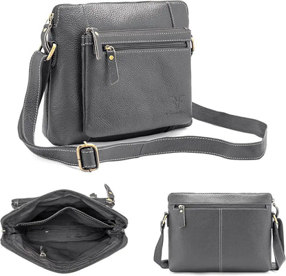 Goatter Genuine Leather 9" Inch Sling Cross-Body Bag For Women's