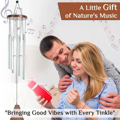Wind Chimes – Silver 6-Pipe Hanging Showpiece Wind Chime -033-A