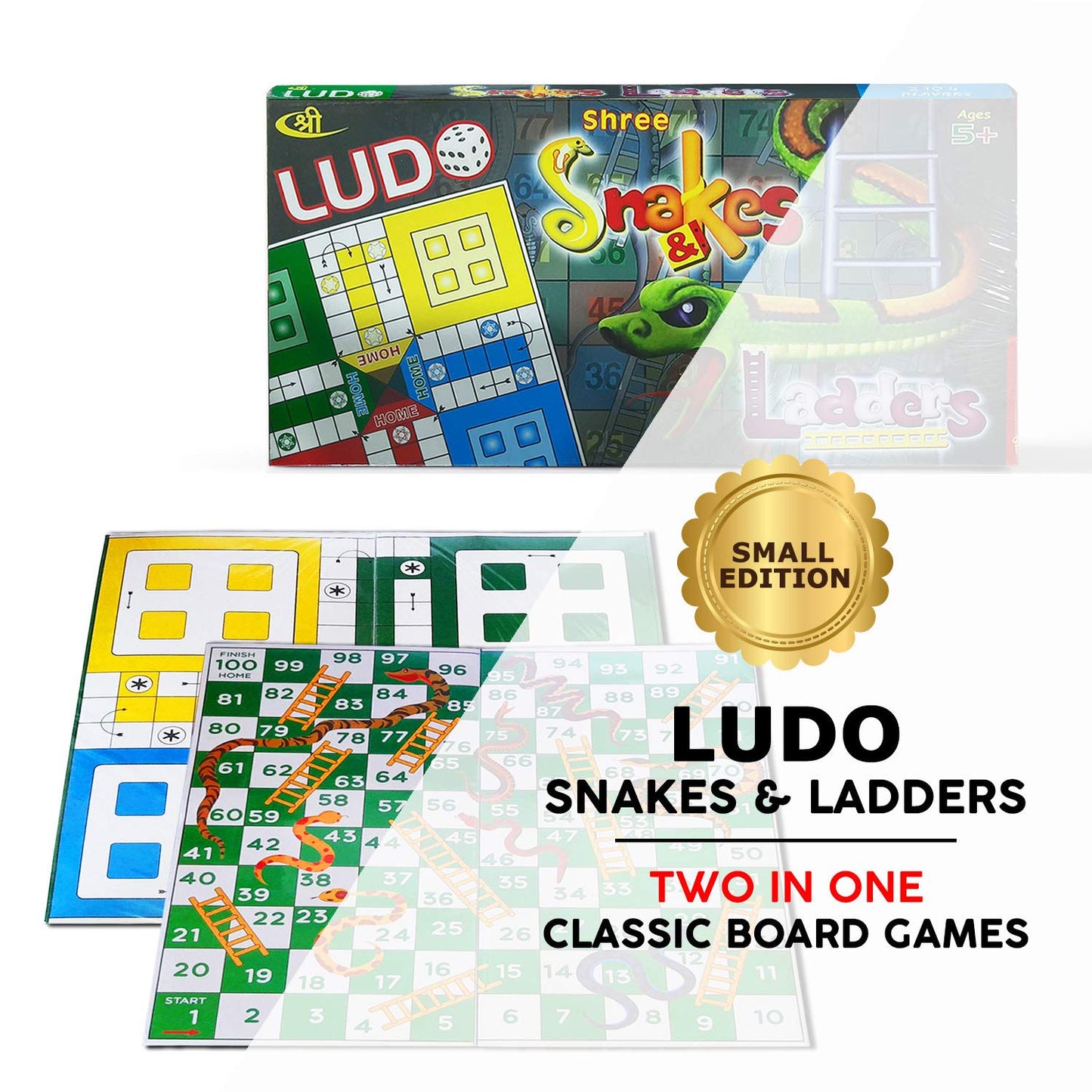 Kids Mandi Ludo and Snake and Ladder Board Game 10 Inch Play Board