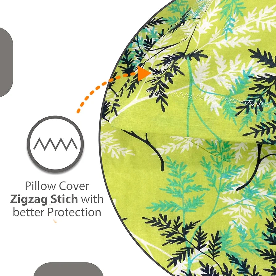 Divine Casa - 144 TC Super Soft 100% Cotton Bedsheet for Double Bed  144 Thread Count Colour Lime Breeze