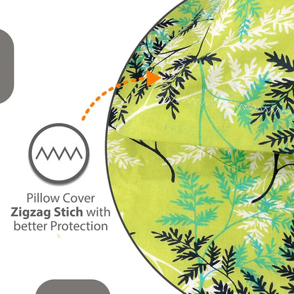 Divine Casa - 144 TC Super Soft 100% Cotton Bedsheet for Double Bed  144 Thread Count Colour Lime Breeze