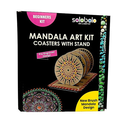 Solobolo Mandala Art Kit for Kids Adults | Indian Art Forms Kits, Art & Craft Kit for Kids Coloring & Painting Kit Using Water Brush