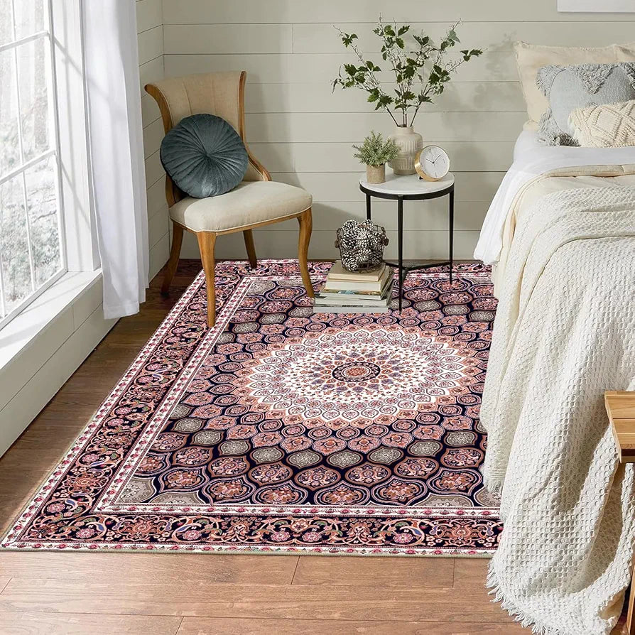 ishro home Feet 3D Jet Multi Printed Carpet Rug Runne Colour Geometrical Retro 3 x 5 Feet
