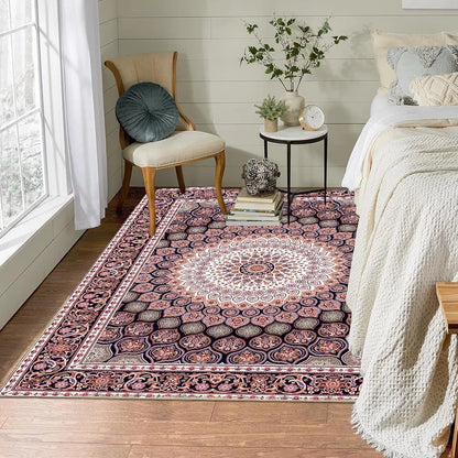ishro home Feet 3D Jet Multi Printed Carpet Rug Runne Colour Geometrical Retro 3 x 5 Feet