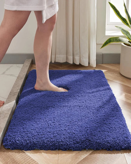 Ishro Home Premium Fuzzy Shag Carpet for Hall Rugs for Living Room, Carpets for Living Room Colour Blue