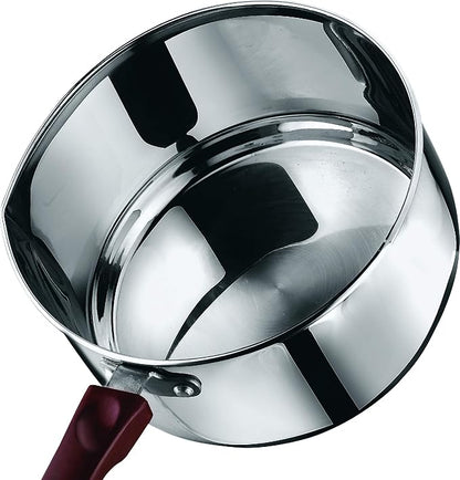 Vinod Stainless Steel Milkpan/saucepan Set of 2 - 1 Litre and 1.6 Litres