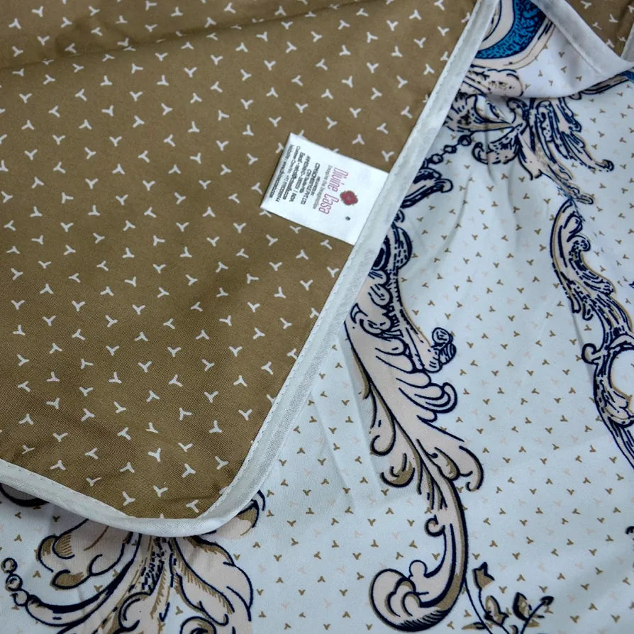 Divine Casa 120 GSM Microfiber Reversible Kids Single Bed Comforter Ultra-Soft Toddler Blanket Colour Royal Paisley