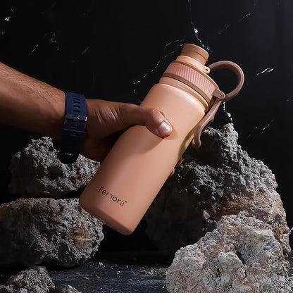 Femora Stainless Steel AquaBurst SportSip Vacuum Insulated Flask Water Bottle - 800 gms